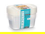 Leknes Set 5 Fiambreras Plástico Rectangular 1000ml 20x14x13cm Aptas para Lavavajillas y Microondas (Set de 12)
