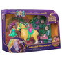 Spin Master Unicorn Academy - Ava y Einhorn Leaf Stall Set de Juego con Efecto Cambiante de Color, 15 Accesorios, Muñeca y Unicornio, Juguete para Niñas de 4+ Años