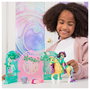 Spin Master Unicorn Academy - Ava y Einhorn Leaf Stall Set de Juego con Efecto Cambiante de Color, 15 Accesorios, Muñeca y Unicornio, Juguete para Niñas de 4+ Años