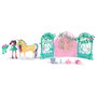 Spin Master Unicorn Academy - Ava y Einhorn Leaf Stall Set de Juego con Efecto Cambiante de Color, 15 Accesorios, Muñeca y Unicornio, Juguete para Niñas de 4+ Años