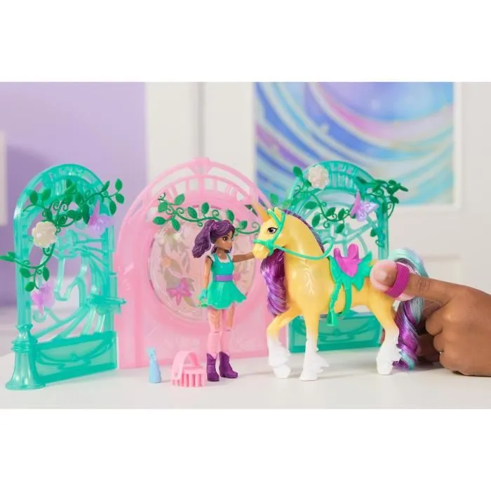 Spin Master SPI6072051 Set de Juego Mini Muñeca Ava y Leaf Unicorn Academy Color Reveal
