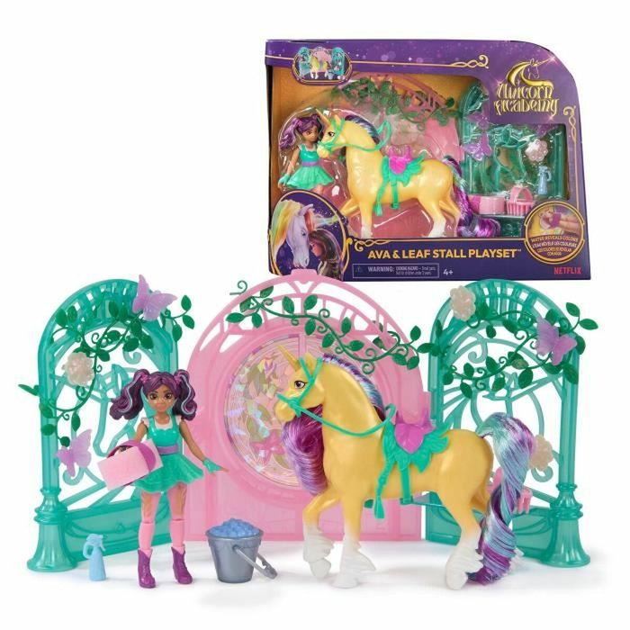 Spinmaster Unicorn Academy Ava & Leaf Stall Playset con efecto de cambio de color Spinmaster Unicorn Academy Ava & Leaf Stall Playset con efecto de cambio de color
