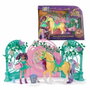 Spinmaster Unicorn Academy Ava & Leaf Stall Playset con efecto de cambio de color