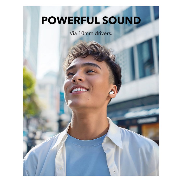 Anker Soundcore P31i Auriculares Inalámbricos True Wireless Stereo TWS, Cancelación Activa de Ruido ANC, IP55, Blanco, 50h Batería