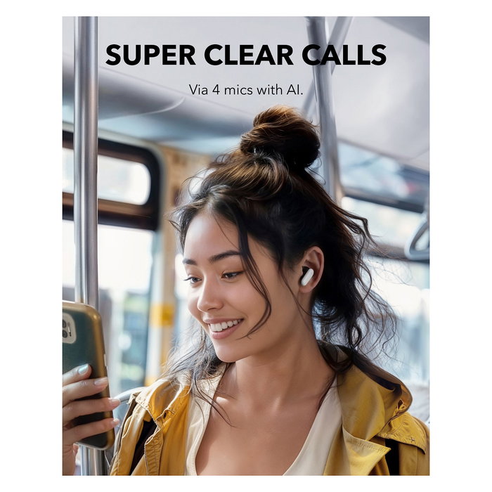 Anker Soundcore P31i Auriculares Inalámbricos True Wireless Stereo TWS, Cancelación Activa de Ruido ANC, IP55, Blanco, 50h Batería