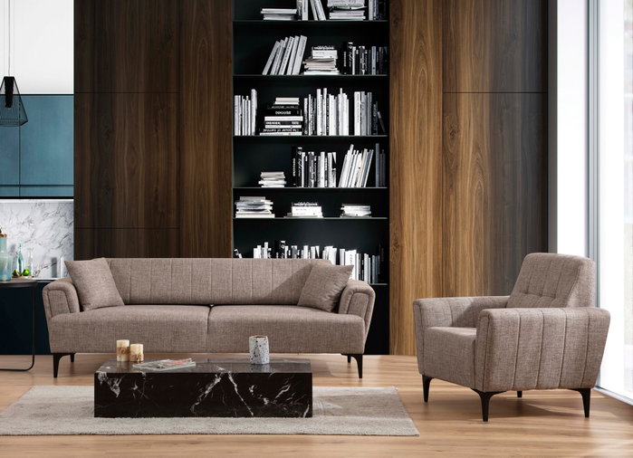 Atelier Del Sofa Sofá 1 Plaza Hamlet Light Brown 90x95x77 cm