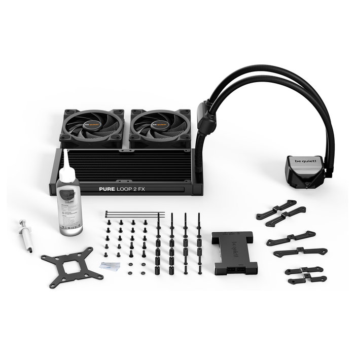 Be Quiet! Pure Loop 2 FX 240mm Refrigeración Líquida AIO ARGB con 2 Ventiladores Light Wings 120mm PWM High Speed - Negro, Compatible con Intel/AMD
