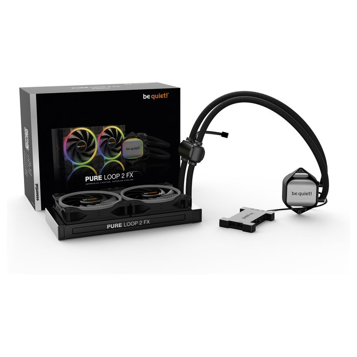 Be Quiet! Pure Loop 2 FX 240mm Refrigeración Líquida AIO ARGB con 2 Ventiladores Light Wings 120mm PWM High Speed - Negro, Compatible con Intel/AMD