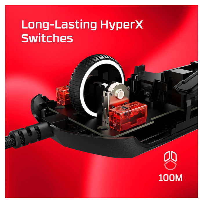 HyperX Pulsefire Haste 2 Wired - Ratón Gaming Blanco (6N0A8AA)