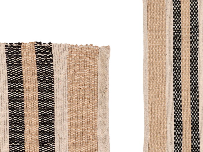 Giftdecor Alfombra 3 Colores Marron Blanco Negro 70 x 140 cm 100% Algodon (Set de 8) Giftdecor Alfombra 3 Colores Marron Blanco Negro 70 x 140 cm 100% Algodon (Set de 8)