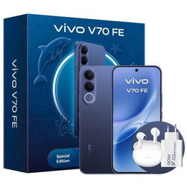 Vivo V70 FE Smartphone 8GB RAM 256GB 6.83" Pantalla AMOLED 120Hz 5G Azul - Incluye Cargador 90W y Auriculares Buds Air 3