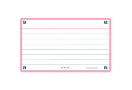 Oxford Fichas Flash 2.0 Rosa 125x75mm (A7) Pack de 30