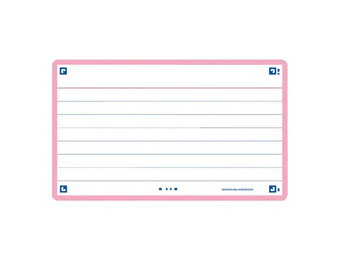 Oxford Fichas Flash 2.0 Rosa 125x75mm (A7) Pack de 30 Oxford Fichas Flash 2.0 Rosa 125x75mm (A7) Pack de 30