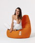 Atelier Del Sofa Puf de Jardín Drop L Orange Cómodo Duradero Resistente al Agua para Exterior 80x80cm