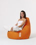 Atelier Del Sofa Puf de Jardín Drop L Orange Cómodo Duradero Resistente al Agua para Exterior 80x80cm