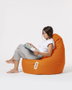 Atelier Del Sofa Puf de Jardín Drop L Orange Cómodo Duradero Resistente al Agua para Exterior 80x80cm