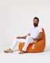 Atelier Del Sofa Puf de Jardín Drop L Orange Cómodo Duradero Resistente al Agua para Exterior 80x80cm
