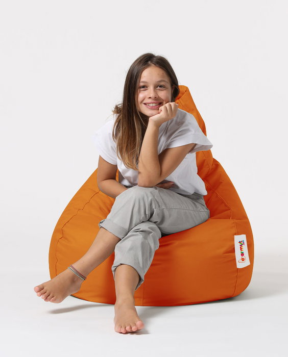 Atelier Del Sofa Puf de Jardín Drop L Orange Cómodo Duradero Resistente al Agua para Exterior 80x80cm