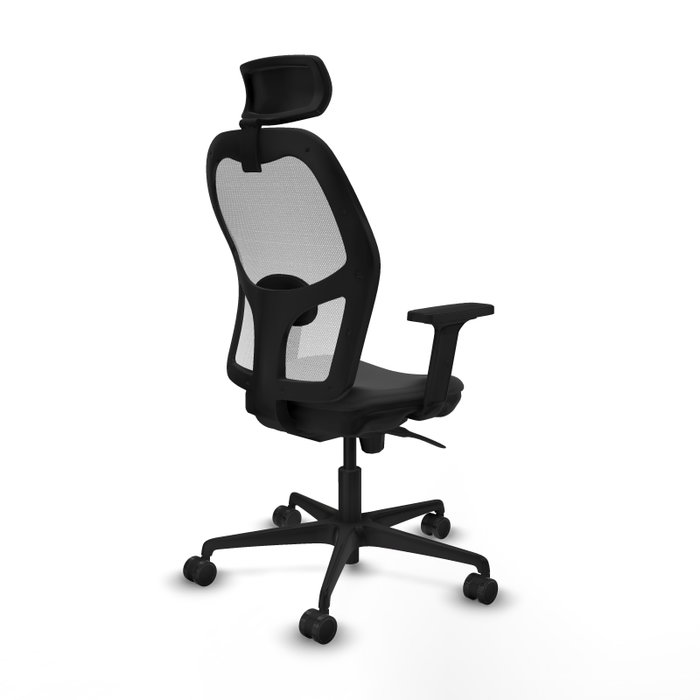 PIQUERAS Y CRESPO Silla de oficina Jorquera con mecanismo Sincro, Gris oscuro y Blanco