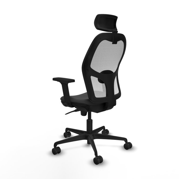 PIQUERAS Y CRESPO Silla de oficina Jorquera con mecanismo Sincro, Gris oscuro y Blanco