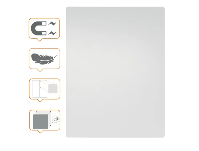 NOBO Pizarra blanca magnética modular sin marco 600 x 450 mm NOBO Pizarra blanca magnética modular sin marco 600 x 450 mm
