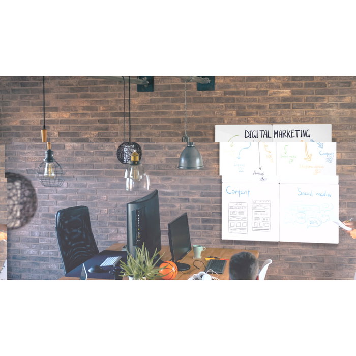 NOBO Pizarra blanca magnética modular sin marco 600 x 450 mm NOBO Pizarra blanca magnética modular sin marco 600 x 450 mm