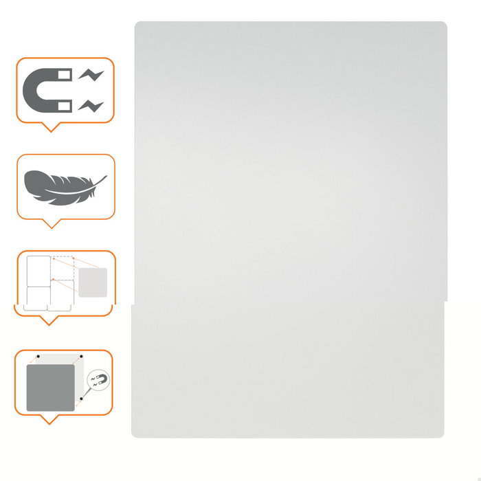 NOBO Pizarra blanca magnética modular sin marco 600 x 450 mm NOBO Pizarra blanca magnética modular sin marco 600 x 450 mm