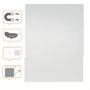 NOBO Pizarra blanca magnética modular sin marco 600 x 450 mm