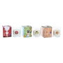 DKD Home Decor Vela Navidad Tradicional Rojo Verde Papa Noel Cascanueces Galleta (Pack de 3)