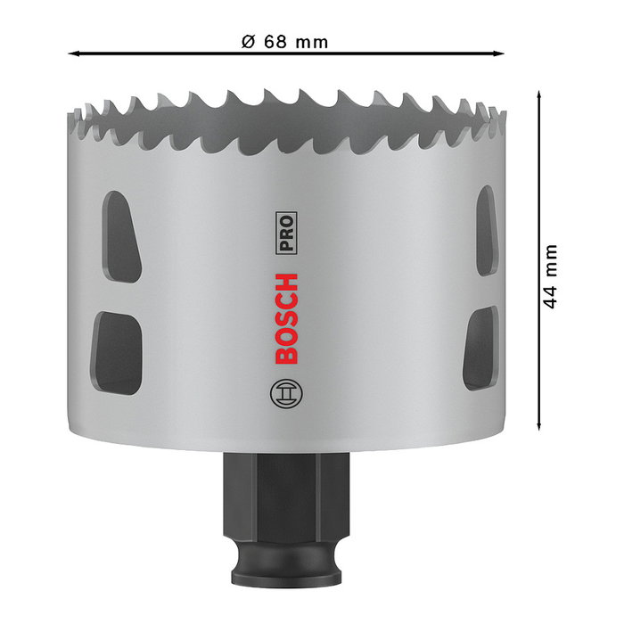 Bosch Progressor PC Plus Sierra de Corona 68 mm para Metal y Madera