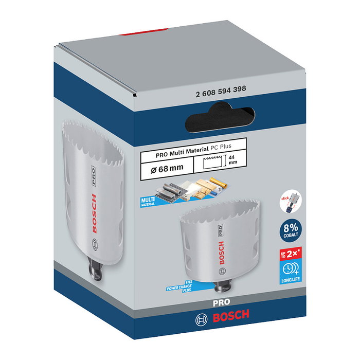 Bosch Progressor PC Plus Sierra de Corona 68 mm para Metal y Madera