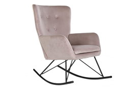 DKD Home Decor Mecedora Scandi Rosa Natural 90 x 92 x 68 cm