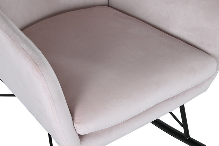 DKD Home Decor Mecedora Scandi Rosa Natural 90 x 92 x 68 cm