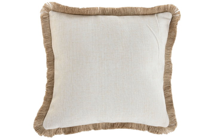 DKD Home Decor Cojín Poliéster Multicolor con Flecos 45x45 cm