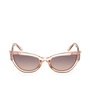 Guess Gafas Gafas de Sol GU7901 44F para Mujer Cat-eye - Naranja, Cristal Marrón Degradado, 54 mm, Patilla 135 mm