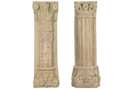 DKD Home Decor Columna Media de Teca 35x25x125 Decapé Natural