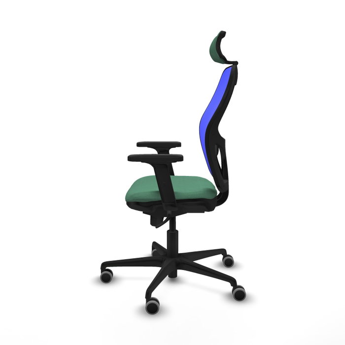 PIQUERAS Y CRESPO Silla de oficina Jorquera con mecanismo Sincro, Tela Verde esmeralda y Malla Azul PIQUERAS Y CRESPO Silla de oficina Jorquera con mecanismo Sincro, Tela Verde esmeralda y Malla Azul