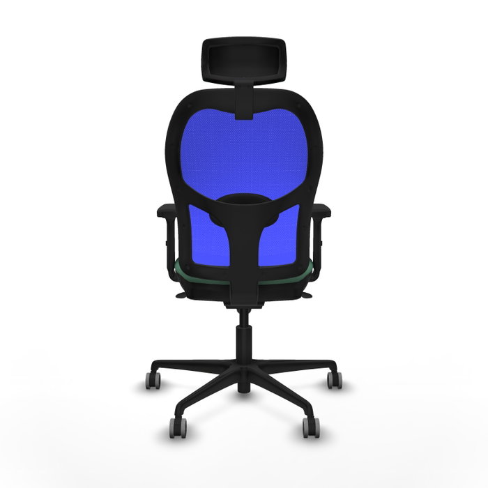 PIQUERAS Y CRESPO Silla de oficina Jorquera con mecanismo Sincro, Tela Verde esmeralda y Malla Azul PIQUERAS Y CRESPO Silla de oficina Jorquera con mecanismo Sincro, Tela Verde esmeralda y Malla Azul
