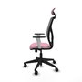 PIQUERAS Y CRESPO Silla de oficina Motilla con mecanismo Sincro, Rosa y Gris