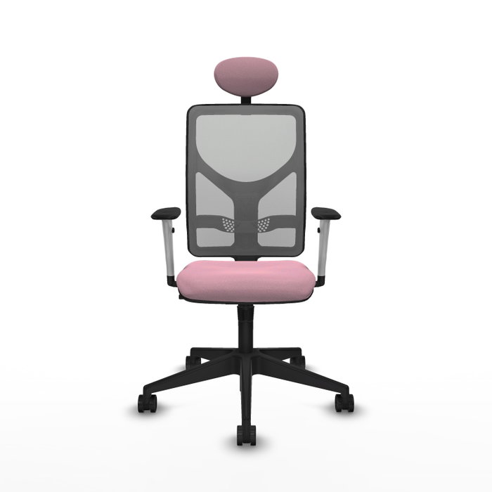 PIQUERAS Y CRESPO Silla de oficina Motilla con mecanismo Sincro, Rosa y Gris