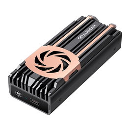 GrauGear G-M2U4-40G-F Caja Externa SSD M.2 NVMe PCIe 4.0 USB4 40 Gbit/s Aluminio Negro