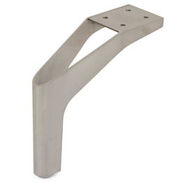 Q&Q Pata Metálica Ardyne H155 Acabado Níquel Satinado 155 mm para Muebles y Sofás de Metal