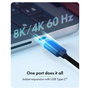 ICY BOX IB-AD1030-C Adaptador USB Type-C a 3x HDMI 4K 60 Hz MST, USB 3.2 Gen 2, Resolución hasta 8K, 144 Hz, Plug and Play, Aluminio Negro