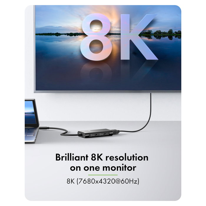 ICY BOX IB-AD1030-C Adaptador USB Type-C a 3x HDMI 4K 60 Hz MST, USB 3.2 Gen 2, Resolución hasta 8K, 144 Hz, Plug and Play, Aluminio Negro