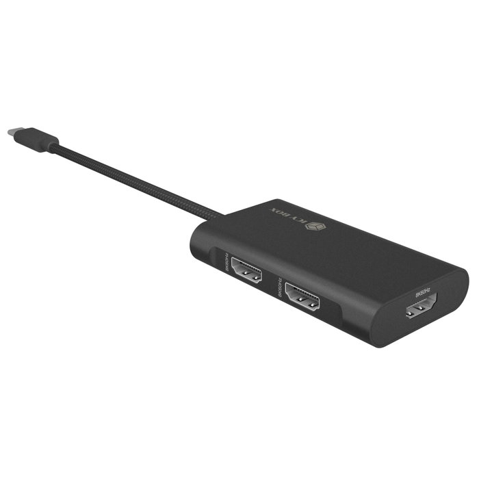 ICY BOX IB-AD1030-C Adaptador USB Type-C a 3x HDMI 4K@60 Hz MST