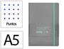 Antartik Cuaderno A5 Tapa Blanda Hojas Puntos Gris y Turquesa 80 Hojas 80gr FSC