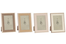 DKD Home Decor Set de Marcos de Fotos Tropical en Color Natural