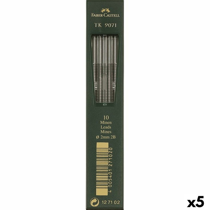 Faber Castell Minas TK 9071 2,0 mm Dureza 2B (Set de 5)