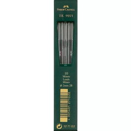 Faber Castell Estuche 10 Minas Grafito 2.0 mm Dureza 2B TK 9071 (Set de 5) (Set de 5)
