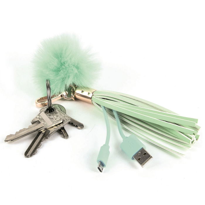 Be Mix Llavero USB / Micro USB Carga y Sincronización con Pompón Colores Surtidos